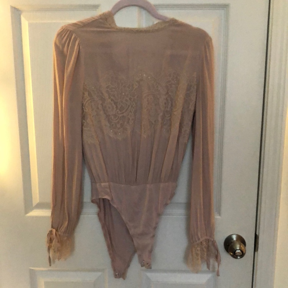 Light pink lace bodysuit